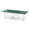 thumbnail image 2 of Wildridge Heritage 9-Piece 44"x94" Dining Set, Turf Green and White - Outdoor Weather Resistant Recycled Plastic Furniture for Patio, 2 of 5