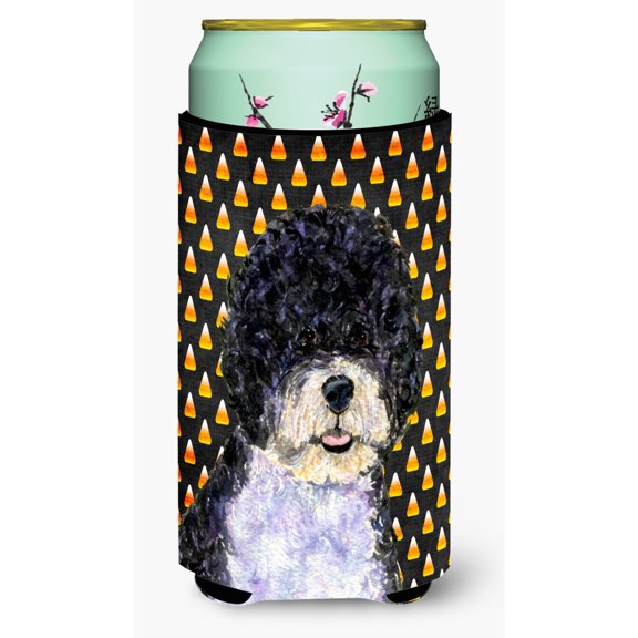 Portuguese Water Dog Candy Corn Halloween Portrait Tall Boy Hugger