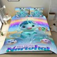 thumbnail image 1 of No Del Todo Narval Conjunto de sábanas temático, trío de piezas, cómodo y amigable con la piel, diseño único, regalo de decoración para el hogar para familiares, amigos y fans, 90 cm * 190 cm, 1 of 6