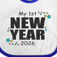 thumbnail image 4 of Inktastic My 1st New Year 2026 with Stars Boys or Girls Baby Bib, 4 of 4