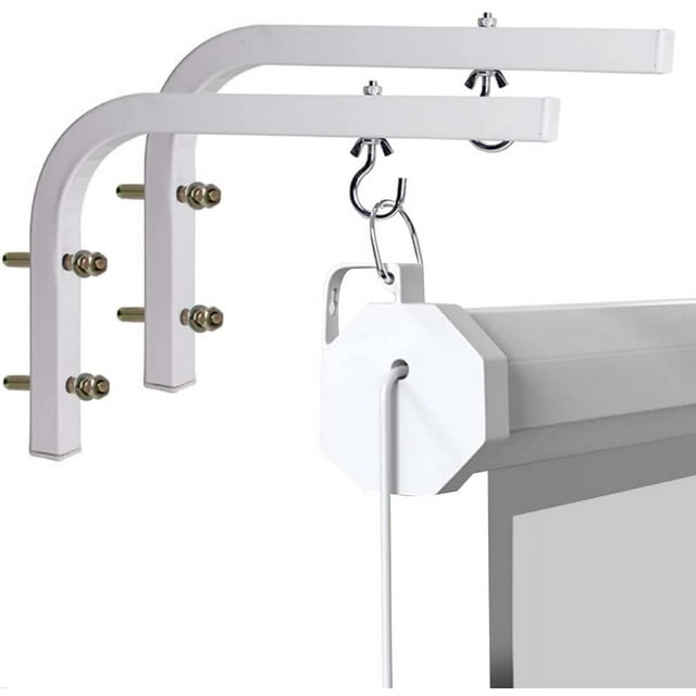 Soporte universal para proyector de montaje en pared, soporte de techo para pantalla de proyector, soportes en L, perchas para pantalla de proyector con gancho para pantallas de cine