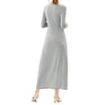 thumbnail image 3 of Lovito Muslim Plain Ball Gown High Neck Dress, 3 of 5