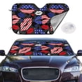 thumbnail image 2 of Kdxio American With Lips Print Windshield Sun Shade,UV Rays and Sun Heat Protection,Sunshade for Car Windshield,Car Shade Front Windshield - Medium, 2 of 5