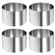 thumbnail image 1 of 4pcs 8*8*5cm Circular Stainless Steel Mousse Ring Cake Cookie Baking Mold Stainless Steel Biscuit Mould for Baking, 1 of 3