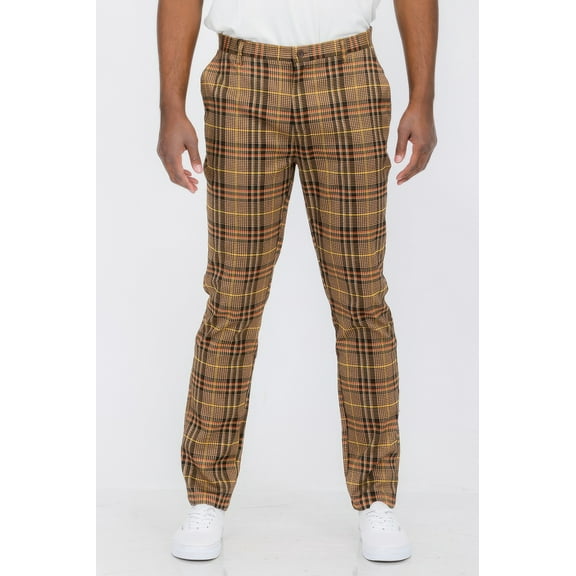 Mens Plaid Trouser Pants