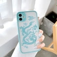 thumbnail image 1 of Funda de teléfono de dragón negro para iPhone 11 7 8 Plus X XR XS 12 13 14 Pro MAX Plus SE 2020, Funda trasera dura de Animal a la moda Tan Jianjun unisex, 1 of 2