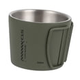 thumbnail image 2 of Luzkey Tasse de Camping Tasse de Pêche Isolée Escalade Double Paroi Légère Portable pour Extérieur Randonnée Tasse à Café Verte, 2 of 8