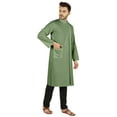 thumbnail image 2 of Atasi Indian Designer Kurta For Mens Party Wear Traditional Dress Solid Ethnic Long Shirt, 2 of 7