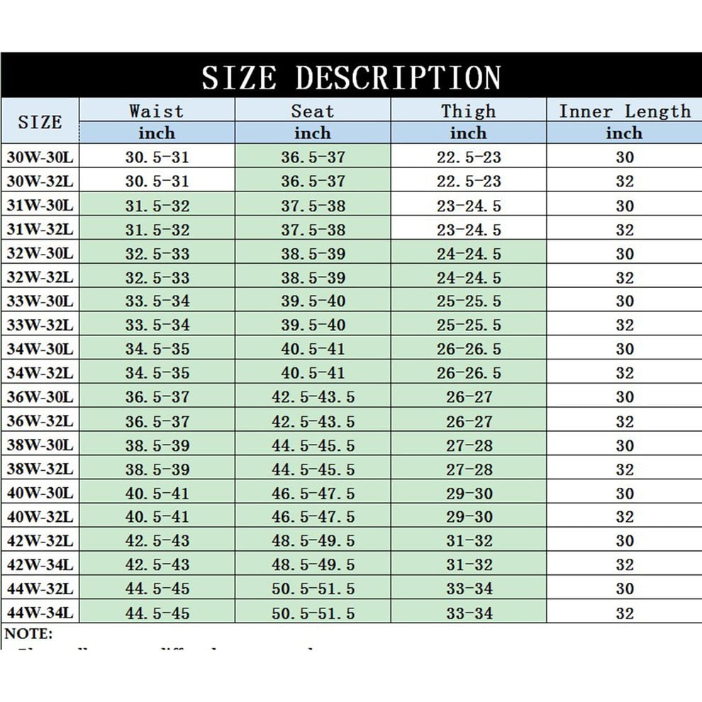 31w 32l size
