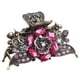 thumbnail image 3 of Pinza de Mandíbula de Garra de cabellero de Flor Turquesa Retro Pinza de cabellero de Updo de Metal Pasador de Horquilla - Púrpura Yinane pinzas de pelo para mujeres, 3 of 5