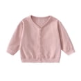 thumbnail image 5 of akafmk Cardigan Sweater for Girls Soft Cotton Cardigans V Neck Button Down Casual Knit Outerwear Versatile Fall Clothes, Size 3-4 Years, 5 of 8