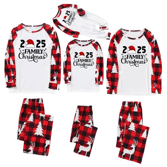 Zhanying Family Christmas Pajamas Matching Sets Funny 2 Piece Sets Pajamas for Couples Christmas Jammies Holiday Pjs for Women Matching Family Christmas Pjs