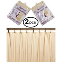 Venice Elegant Home Heavy Duty Vinyl Shower Curtain Liner With 12 Metal Grommets 2-Pack Sand