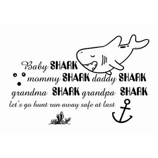 Roommates Rmk4303scs Baby Shark Peel and Stick Wall Decals