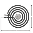 thumbnail image 4 of Top Surface Burner 6" for General Electric, AP5983743, PS11721464, WB30X24401, 4 of 5