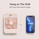 thumbnail image 4 of Desk Fan Battery Rechargable Fan，180°Foldable Portable Personal Fan, 4 Speeds Adjustable for Home Office Travel Outdoor-Pink（2000mAh）, 4 of 5