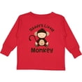 thumbnail image 3 of Inktastic Daddys Little Monkey Boys or Girls Long Sleeve Toddler T-Shirt, 3 of 5