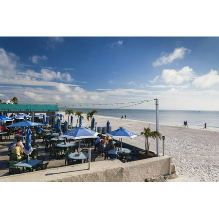 USA, Florida, Gulf Coast, Fort Myers Beach, Beachfront Cafes Print Wall Art By Walter
