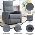 thumbnail image 4 of Leumius Recliner Chair for Adults,Padded Deep Seat Reading Chair with Side Pockets, Small Recliners for Small Spaces, Lounge Chair for Living Room, Bedroom,Gray, 4 of 10