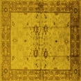 thumbnail image 1 of Ahgly Company Indoor Square Oriental Yellow Traditional Area Rugs, 6' Square, 1 of 4
