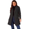 thumbnail image 1 of Abrigo de invierno Medio Largo Allegra K Negro 3XL, 1 of 6
