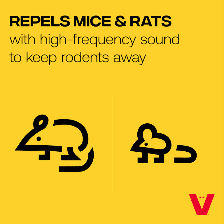 Victor Mini PestChaser Ultrasonic Rodent Repeller With Nightlight - 3-Pack, White, Plug-In