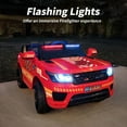 thumbnail image 6 of Outfunny Electric Police Car for Kids, 24 Volt Kids Ride on Toys w/ 400W Motors, Megaphone, Remote, Bluetooth - Red, 6 of 10