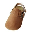 thumbnail image 2 of Zuecos de gamuza para niños,Zapatos para caminar,Zuecos lindos antideslizantes para niños,Zuecos elásticos de lana para niños para interiores, bebés, 26, 2 of 10