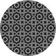 thumbnail image 1 of Ahgly Company Machine Washable Indoor Round Transitional Charcoal Black Area Rugs, 6' Round, 1 of 7