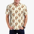 thumbnail image 3 of Rocae Sloth Yoga for Men's Short Sleeve Polo Shirt, Quick Drying Performance Moisture Wicking Sports Men's Golf Shirt, 3 of 9
