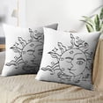 thumbnail image 4 of LALILO Throw Pillow Covers Sun And Moon With Romantic Magic Symbol Cushion Cover 18" x 18", 2 Pack, 4 of 6