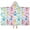 Rainbow Princess Flower, variant on Rainbow Princess Carriage Pattern Hooded Bath Towel,50"x30" for Ages 3 To 12 Kids, Quick Dry Lightweight Soft Microfiber Hood Beach Towel Cover Up for Kids