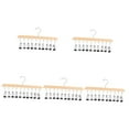 thumbnail image 4 of Hemoton 5pcs Sock Hanger Clothes Hanger Laundry Drying Rack Bras Hanger With 10 Clips For Home, 4 of 8