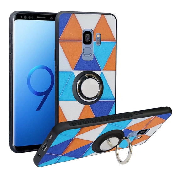 Labanema Samsung Galaxy S9 Plus Case with 360 Degree Rotating Ring Stand, Support Magnetic Car Mount, Protective Cover for Samsung Galaxy S9 Plus (Triangle)