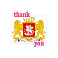 thumbnail image 1 of National Emblem Country Thank You Stickers Quote Grateful, 1 of 3