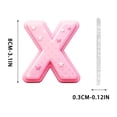 thumbnail image 3 of Pink 26 Letter Ornaments for Christmas Tree Decoration - Personalized Hanging Pendant Xmas Alphabet for DIY Craft Ornaments (X), 3 of 6
