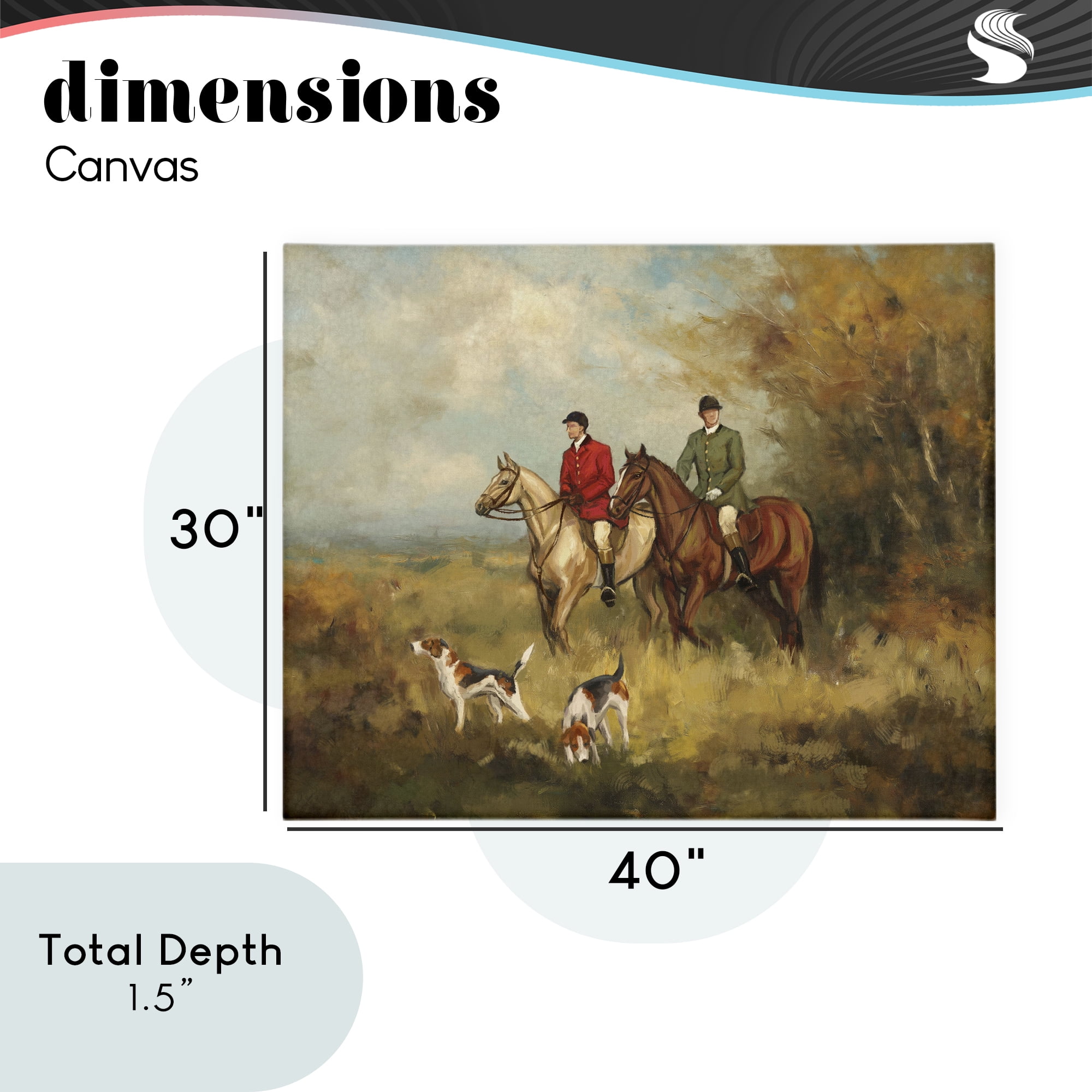 Stupell Industries Autumn Riders with Hounds Canvas Wall Art, design by Ziwei Li