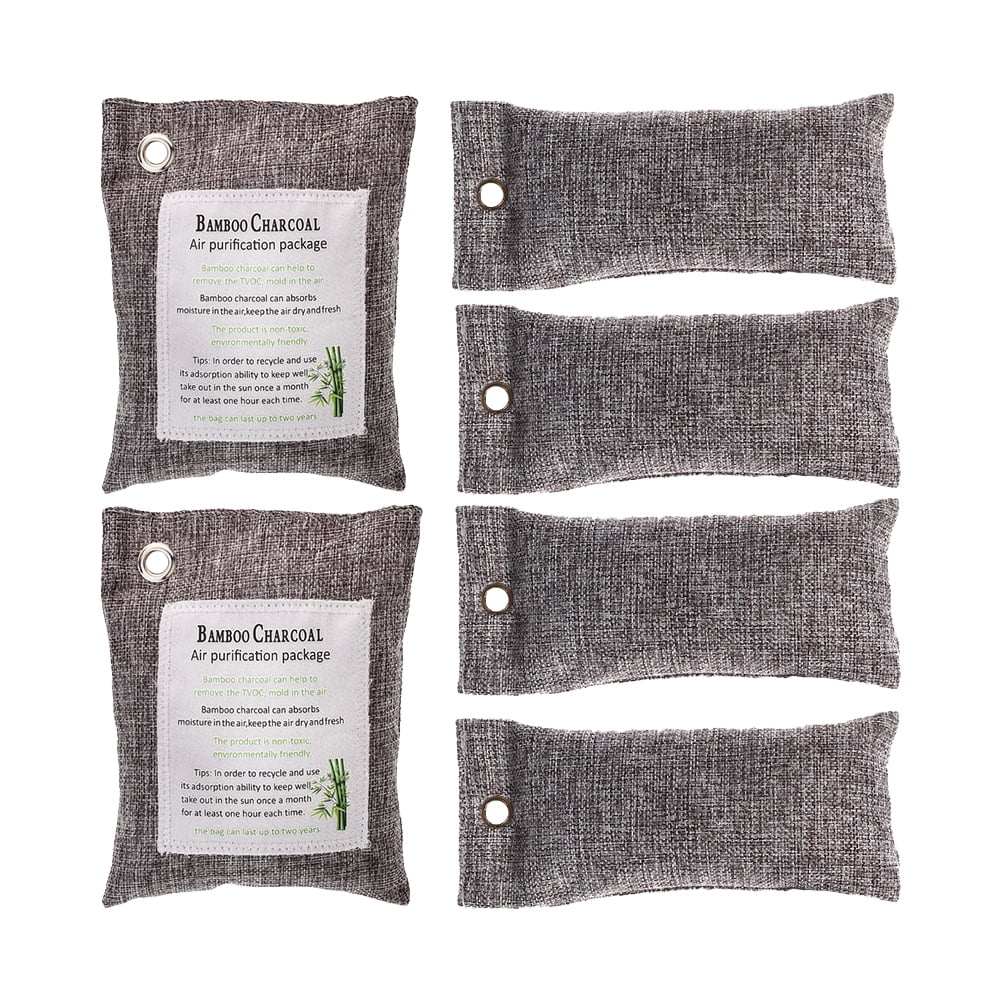6 Pcs Odor Absorber Bamboo Charcoal Activated Carbon Air Freshener