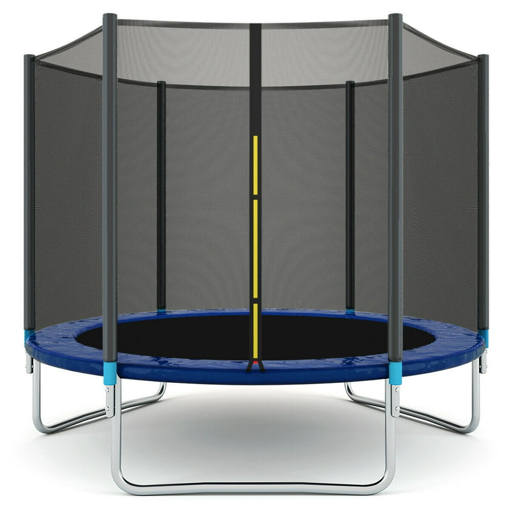 Gymax 8 FT Trampoline Combo Bounce Jump Safety Enclosure Net W/Spring
