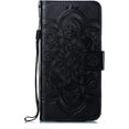 thumbnail image 6 of Mandala Case for iPhone 7 Plus iPhone 8 Plus, Premium Leather Flip Wallet Card Slots Magnetic Stand Protective Ultra Slim Case with Lanyard, Embossed Flip Cover-Black, 6 of 16