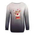 thumbnail image 3 of Moda mujer manga larga cuello redondo señoras impresas señoras sudadera Tops blusa Fridja fksj1842, 3 of 3