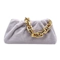 thumbnail image 1 of Sywqhk Bolsos De Nube Para Mujer, De Felpa, Con Cadena Gruesa Y Suave, Para Hombros Y Axilas (Gris) Sywqhk Para estrenar, 1 of 9