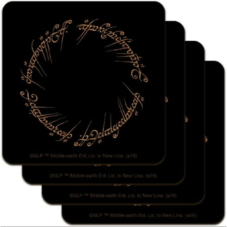 

Lord of the Rings Mordor Script Low Profile Novelty Cork Coaster Set