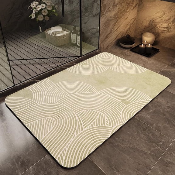 Zhuge Bathroom Rug Mat , Non-Slip Plush Shaggy Bath Carpet, Machine Wash Dry, Bath Mats for Bathroom Floor, Tub and Shower, Bathroom Runner Bathmat Accessories Decor 15*23inch (L)