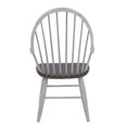 thumbnail image 2 of Farmhouse Transitional Rubberwood White Windsor Back Arm Chair, 2 of 5
