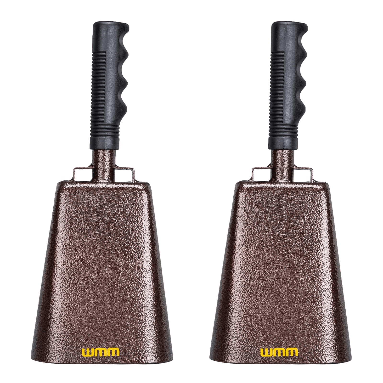2 Pack 12 Inch Steel Cowbell with Handle Cheering Bell for Sports