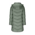 thumbnail image 6 of Women Quilted Down Long Coat Cotton Padded Polyester Lined Puffer Jackets Zip Pockets Winter Warm Hooded Parkas (L, Mint Green), 6 of 7