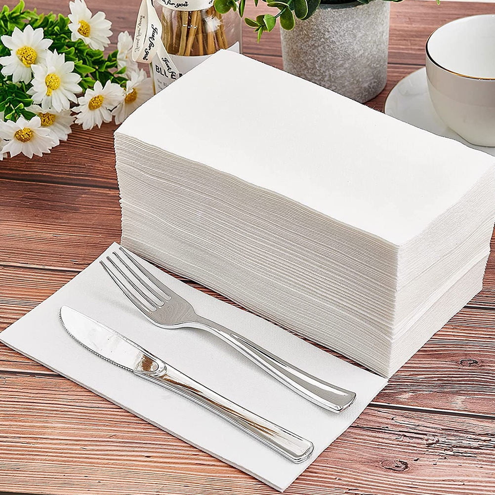 UPKOCH Disposable Hand Towels for Bathroom Paper Thick Folded Design Guest Towels 100pcs