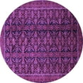 thumbnail image 1 of Ahgly Company Indoor Round Persian Purple Traditional Area Rugs, 5' Round, 1 of 4