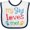 White and Navy, variant on Inktastic My Gigi Loves Me Grandchild Boys or Girls Baby Bib